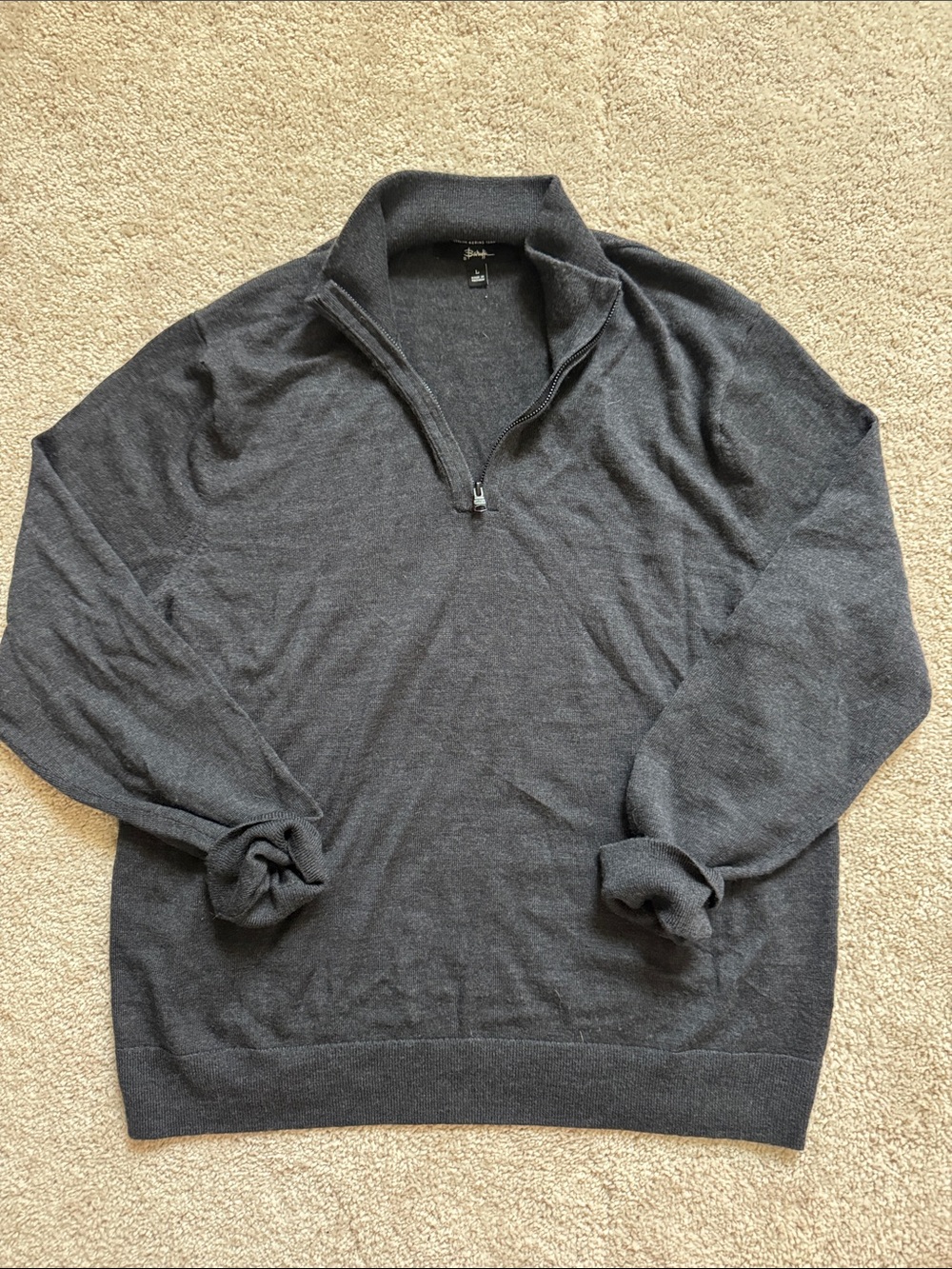 Banana Republic Dark Gray Half-Zip Sweater